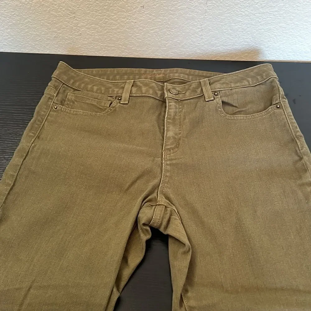 Michael Kors Skinny Jeans ~ Camo Green ~ Size 8
